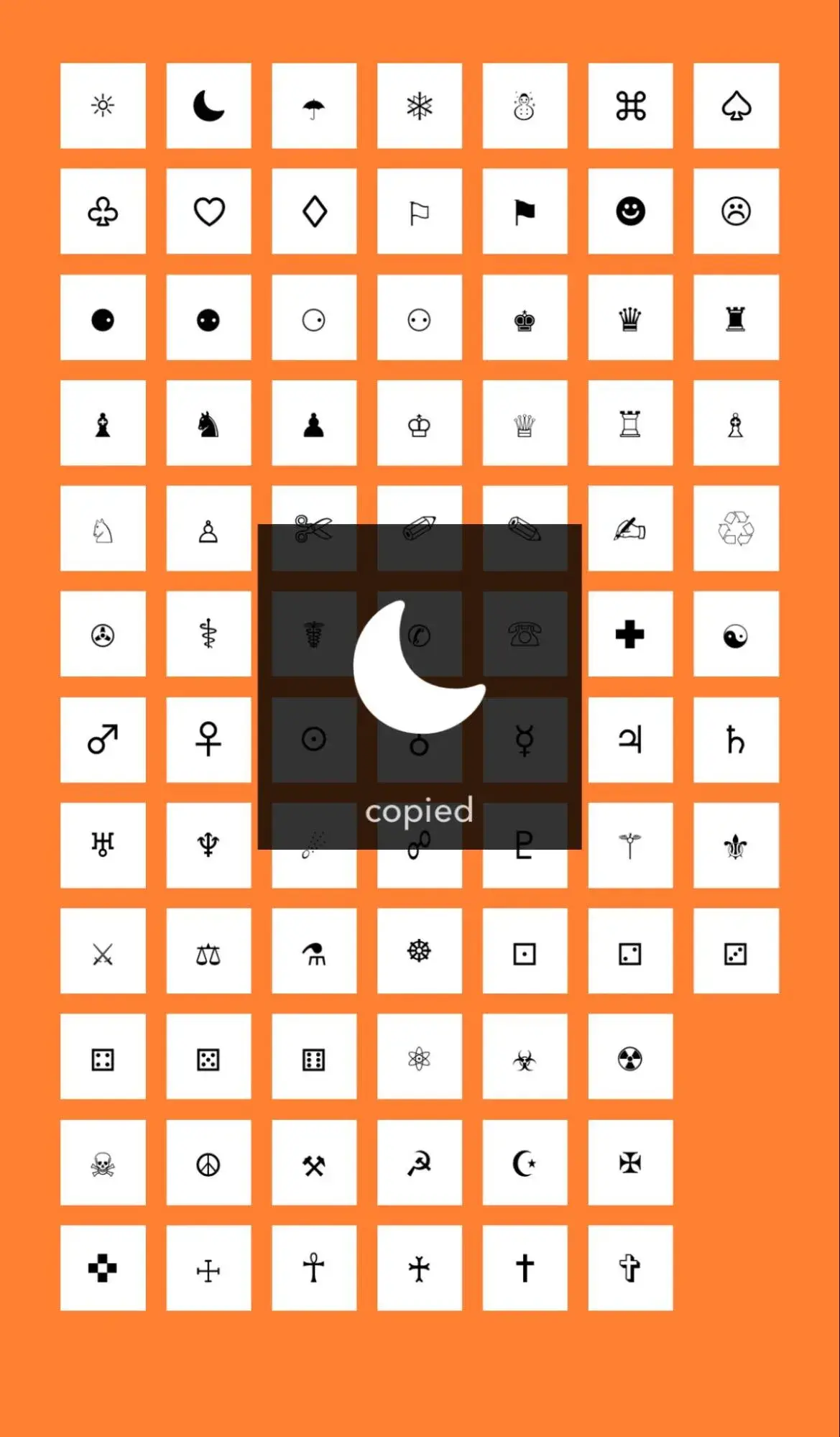 a screenshot of the CharacterPad app available through the app store on iOS