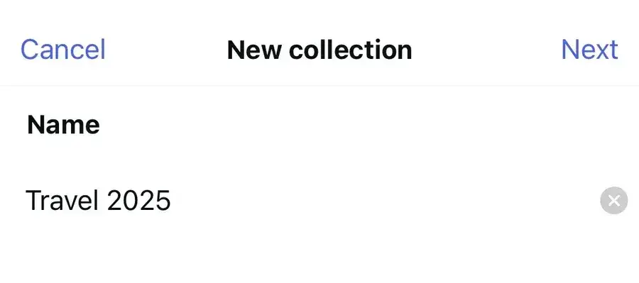  a screenshot showcasing how to start a new collection on instagram