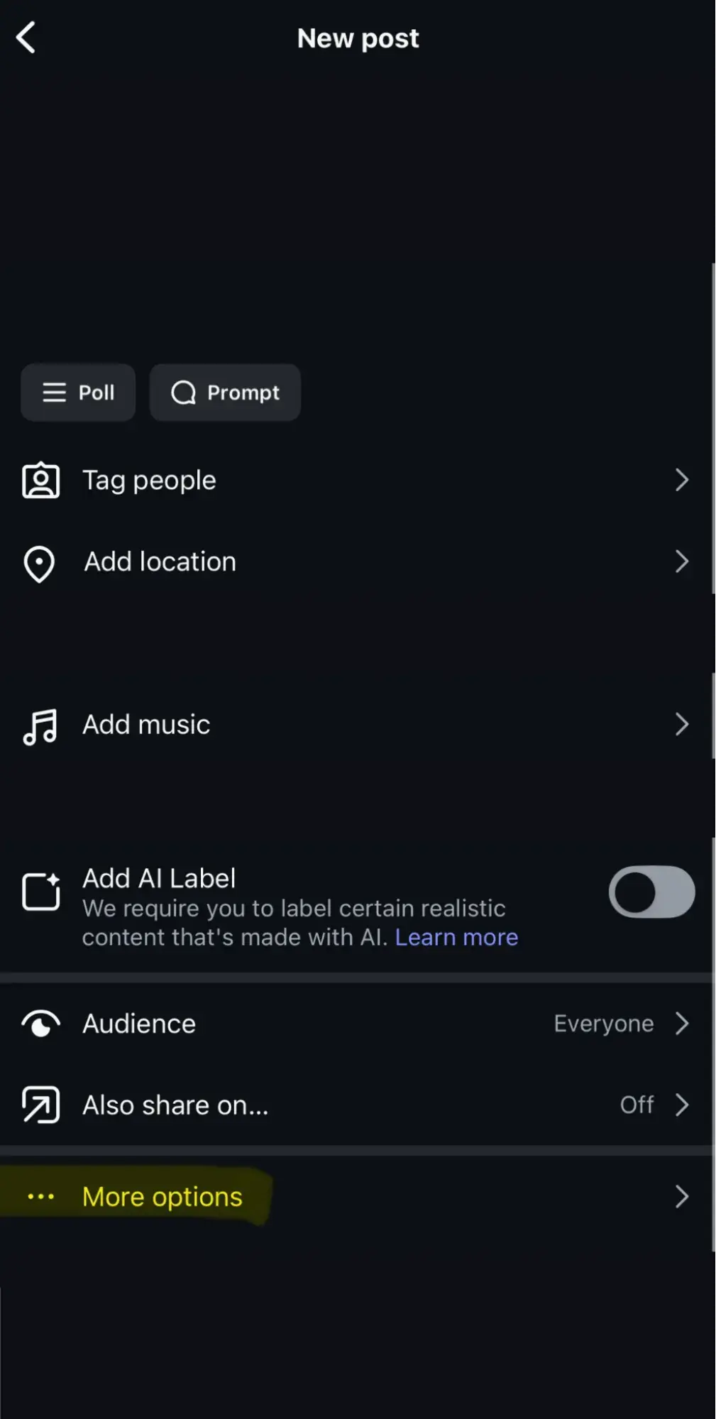 a screenshot demonstrating how to disable comments through advanced instagram settings