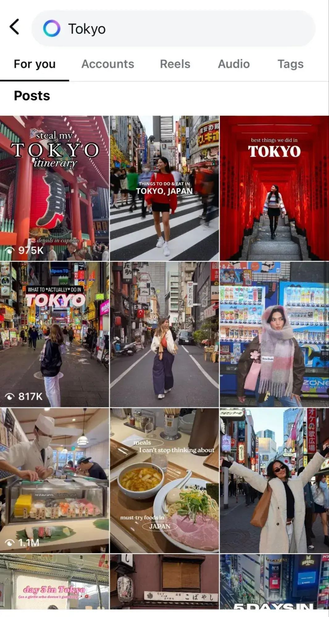 a screenshot showcasing instagram’s geotagging feature