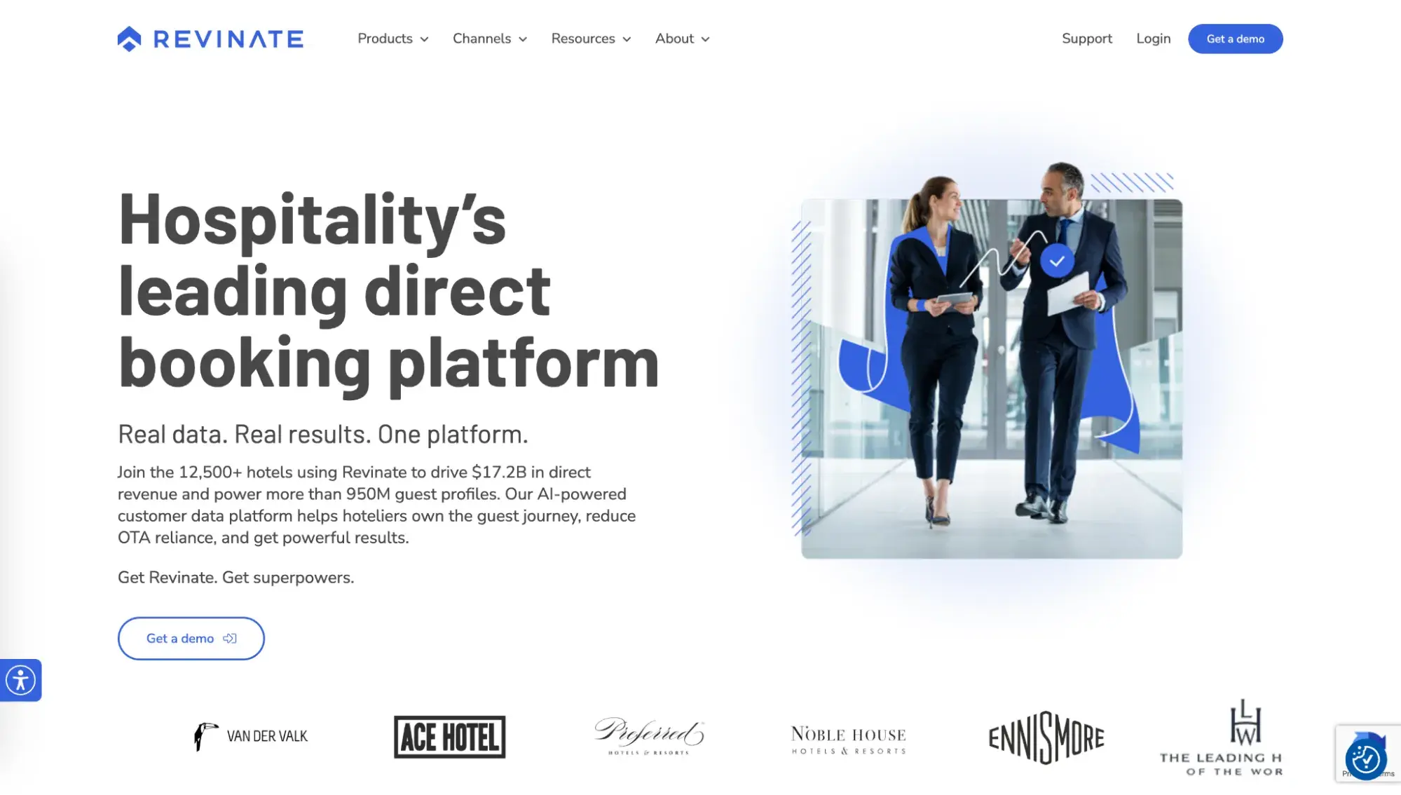 Revinate homepage
