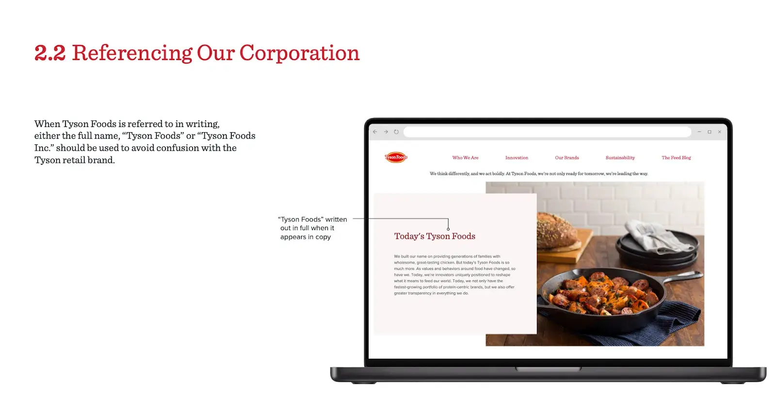 tyson foods brand style guide examples